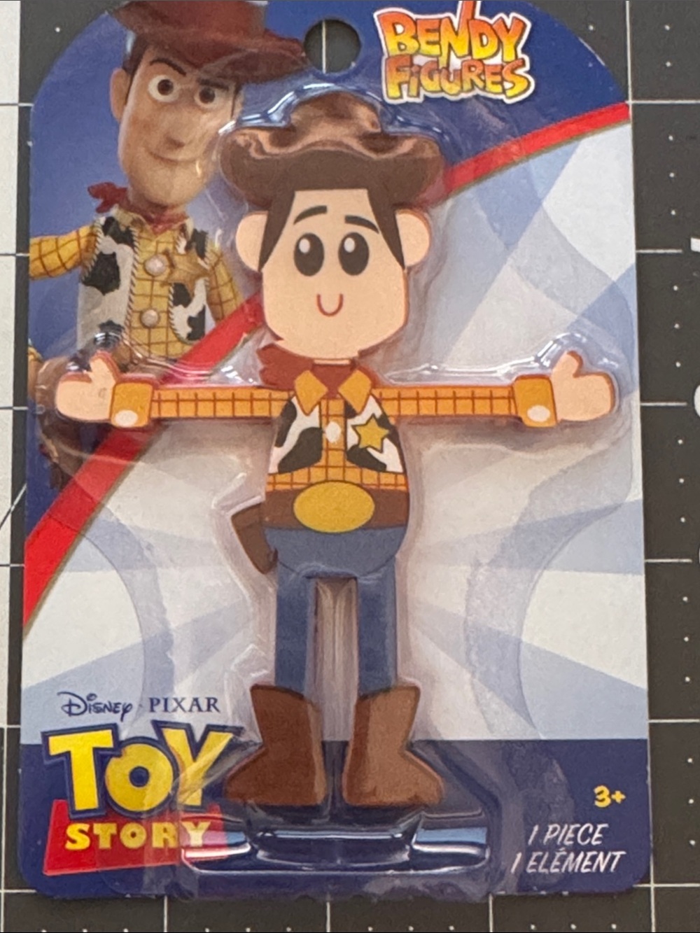 Disney Toy Story Woody Bendy Figure - Brown, Yellow, Blue